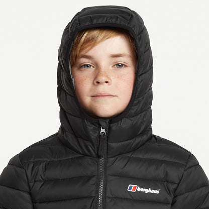 Berghaus Kids' Kirkhale Baffle Jacket with Lightweight Insulation and Water Resistant Fabric, Kids' Winter Jacket, Hiking & Outdoor Recreation Clothing (5-6 Years, Black)