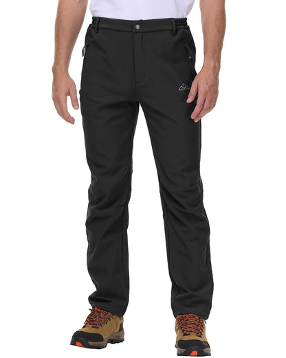 - Rdruko Mens Waterproof Softshell Trousers | Thermal Fleece Lined -