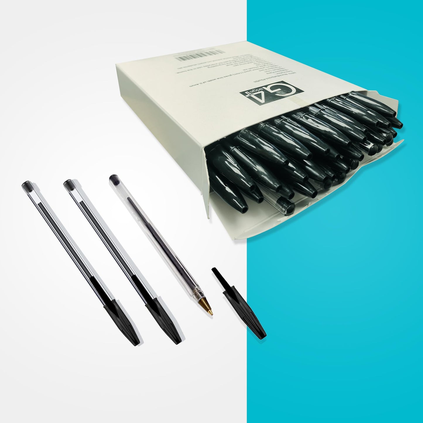 - G4GADGET Premium Pack of 10 Black Biro Ballpoint Pens | Medium Tip for Fluent | Smooth Writing -