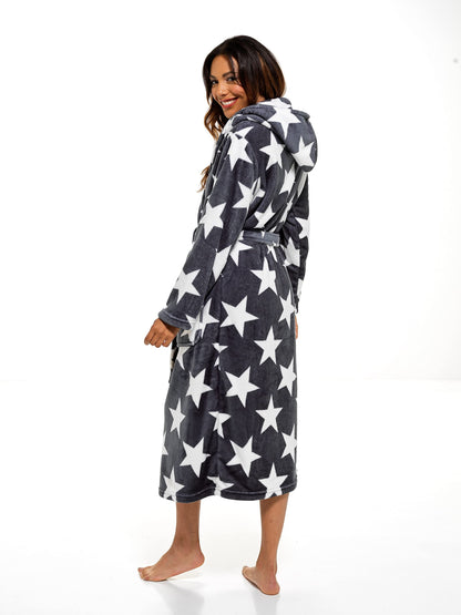 - INSIGNIA Ladies Dressing Gown | Fluffy Super Soft Hoodie -