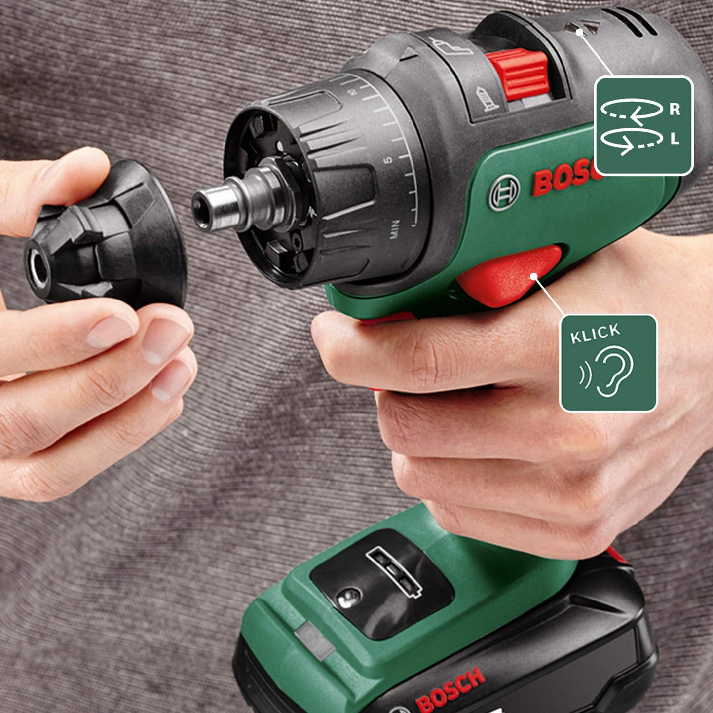 Bosch Cordless Combi Drill AdvancedImpact 18 (2x Batteries, 18 Volt System, in Carrying Case)