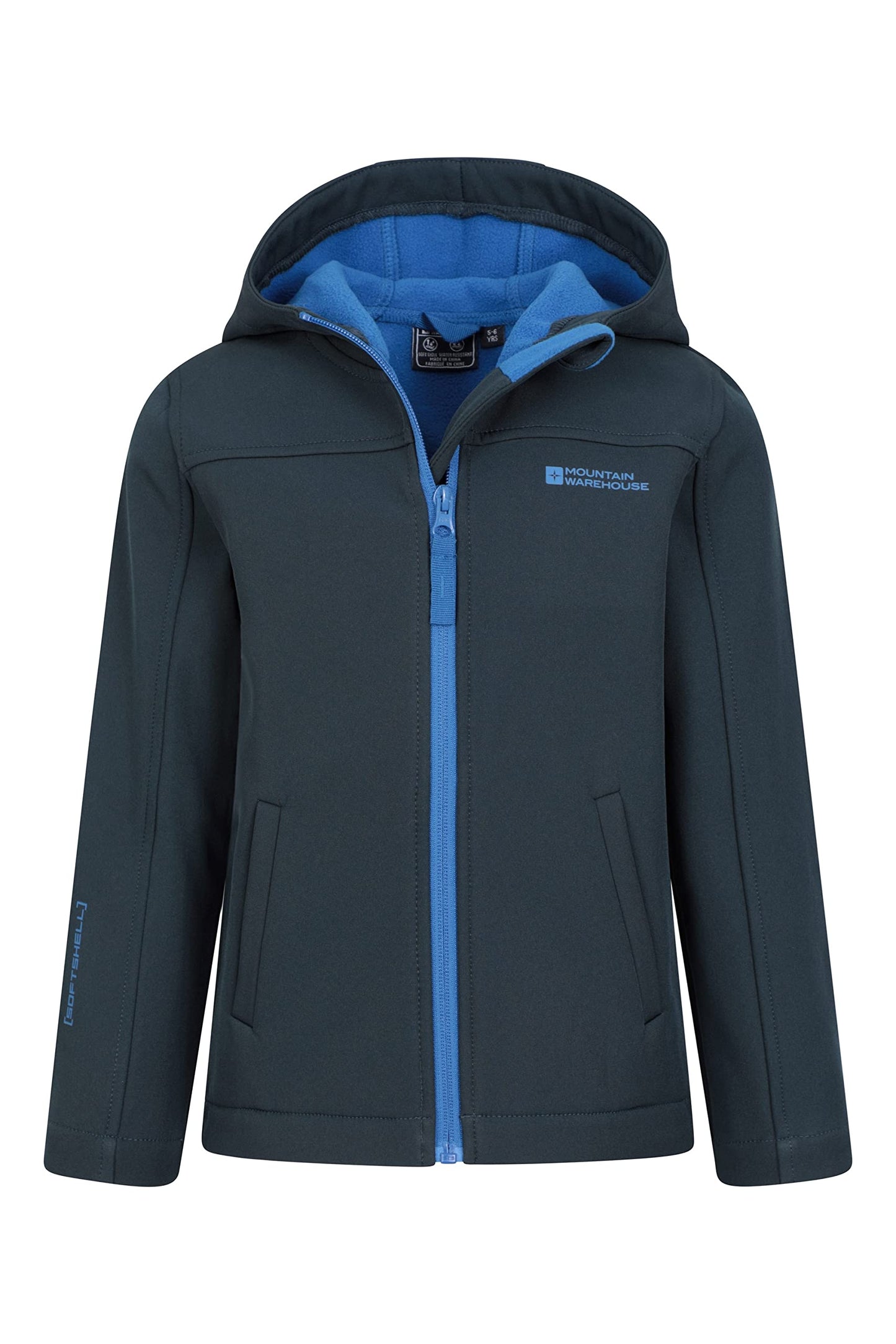 - Mountain Warehouse Exodus Kids Softshell Jacket | Breathable | Wind Resistant | Water Resistant & Fleece Lined -
