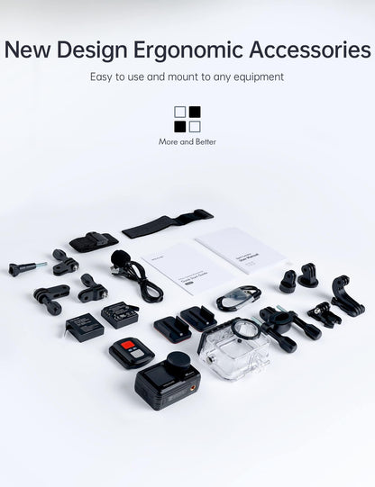 - WOLFANG GA420 Dual Screen Action Camera 4K 60FPS 24MP