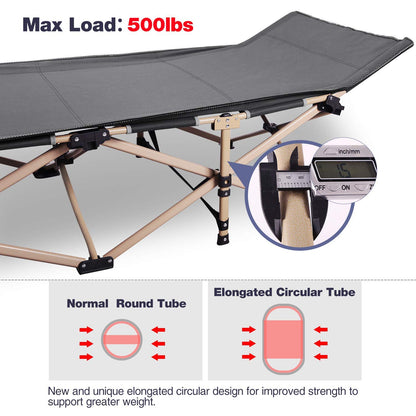 - REDCAMP Folding Camping Bed | Heavy Duty Sturdy Camp Bed with Mattress -