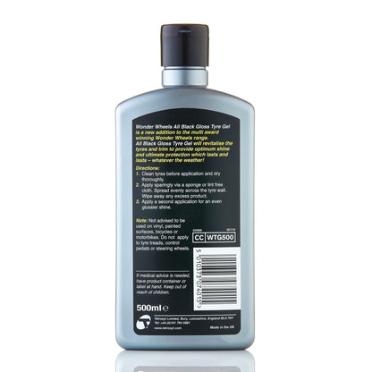- Wonder Wheels All Black Gloss Tyre Gel, 500 ml