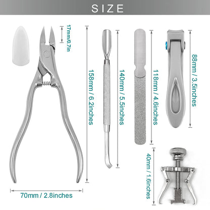 - VOGARB Nail Clippers Set for Thick/Ingrown Nails Toenail 5pcs -