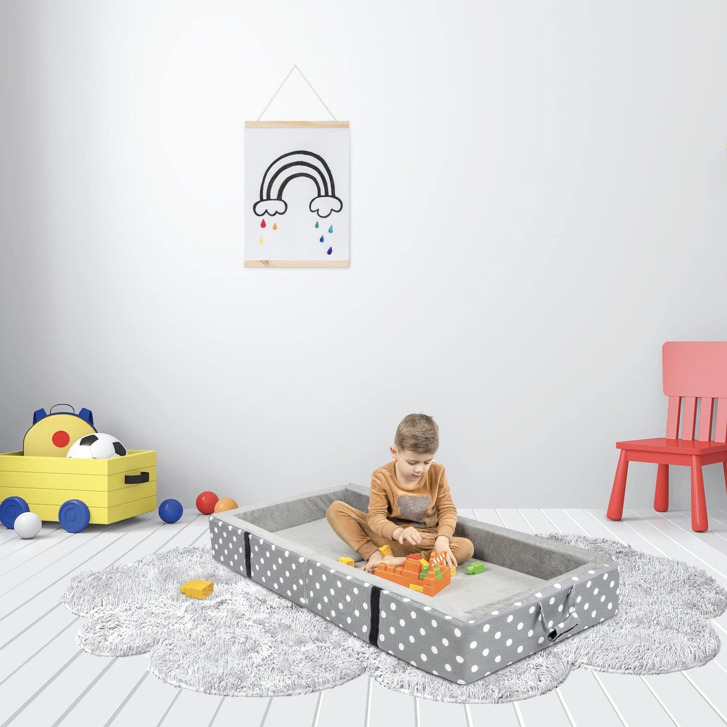 - Milliard Portable Toddler Bumper Bed | Folds for Travel -