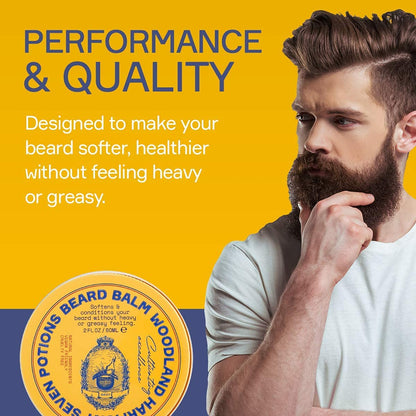 - Seven Potions Soft Beard Balm for Men | Conditioning Beard Softener -