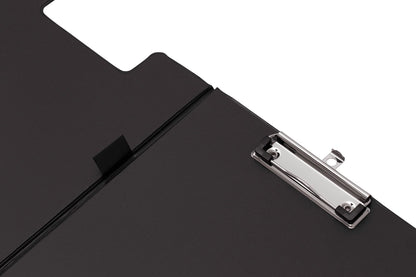- Q-Connect Foolscap/A4 PVC Fold over Clipboard | Black -