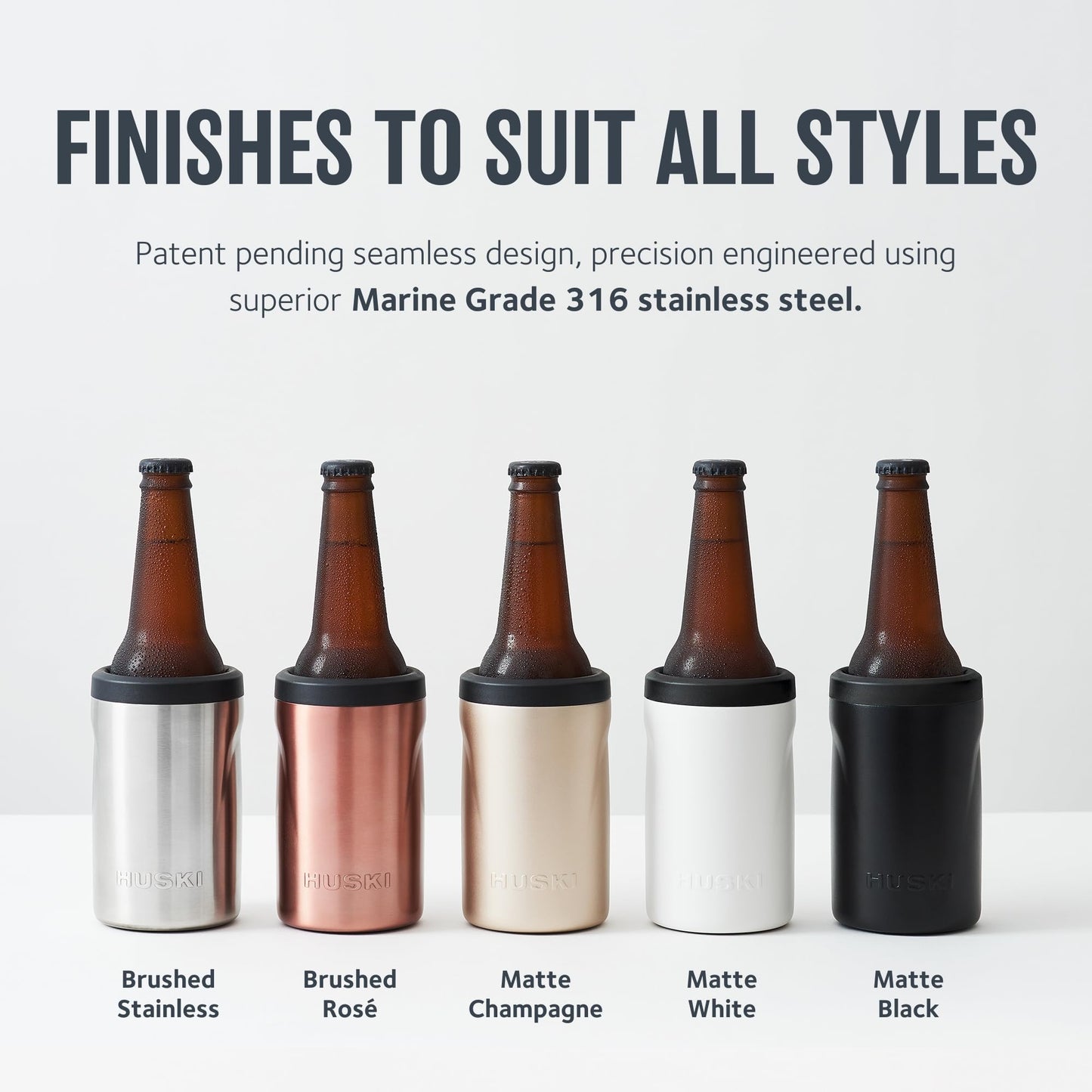 - Huski Beer Cooler 2.0 | New | Premium Can and Bottle Holder | Triple Insulated Marine Grade -