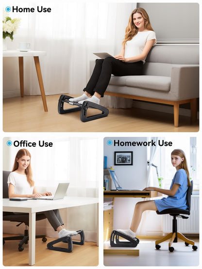 - HEETA Foot Rest Under Desk | Adjustable Height Footrest Ergonomic Foot Stool with Massager Function -