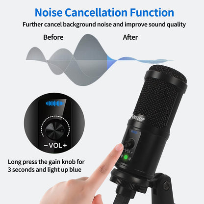 - Veetop USB Microphone Metal Computer Condenser -
