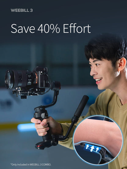 - ZHIYUN Weebill 3 Combo [Official] Gimbal Stabilizer for DSLR & Mirrorless Camera with Sling Mode 2.0, Wrist Rest, Built-in Fill Light, Mic, Backpack, Tripod