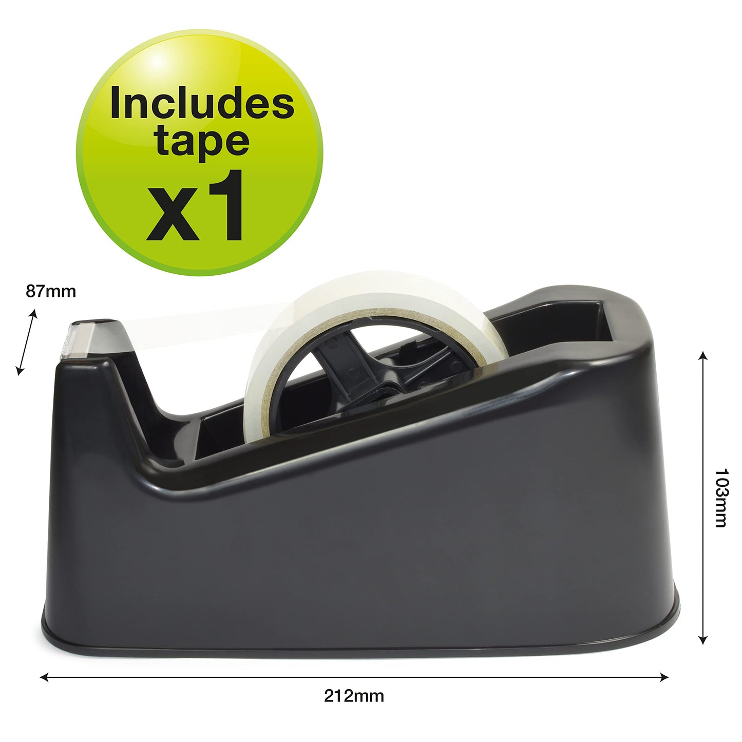 - Rapesco 1695 Germ-Savvy Antibacterial | 500 Heavy Duty Tape Dispenser | 1 Clear Tape Roll -