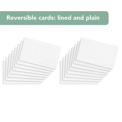 - Summit Flash Cards | 200 Pack White | Lined Revision Cards | 125x75mm -