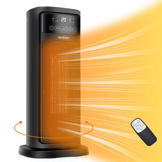 - SONBION Space Heater | Fast Heating Fan Heater with Remote | 2000 W Efficient | Heater for Home Office | Tip-over Protection -