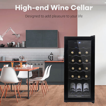 - display4top Wine Fridge | Wine Cooler | Wine Fridge | Digital Touch Screen Controls -