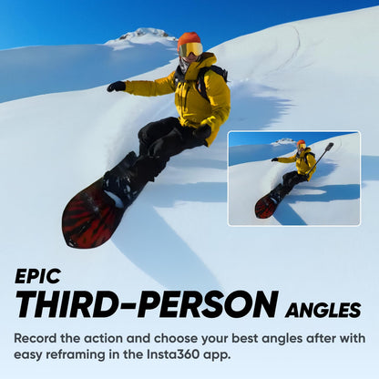 - Insta360 X3 Snow Bundle | Waterproof 360 Action Camera with 1/2" 48MP Sensors -
