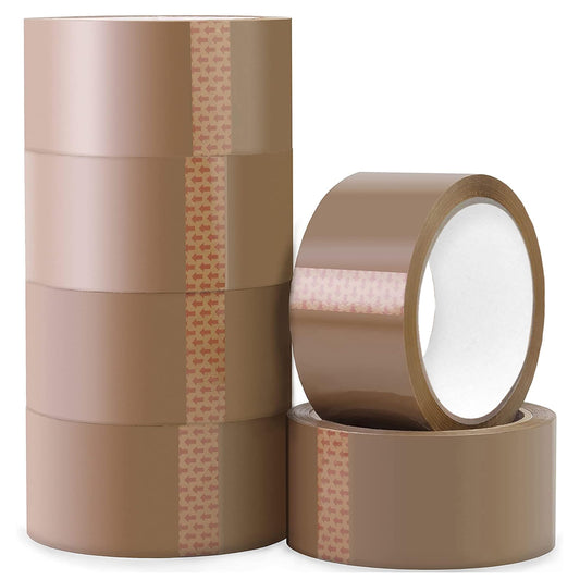 - K-MART Packaging Tape | Industrial Duty Brown Parcel Tape | 6 Rolls With Low Noise -