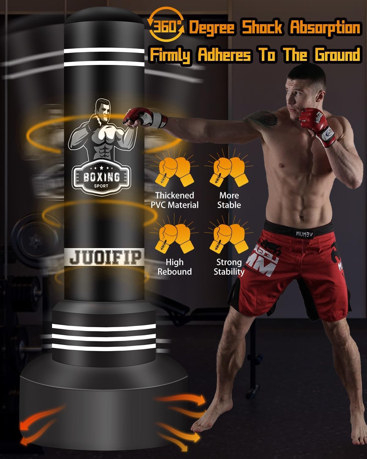 - Boxing Bags for Adults | 180cm Heavy Free Standing Punch Bag -