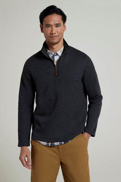 - Mountain Warehouse Beta Mens Zip Neck Top | Half Zip Sweater -