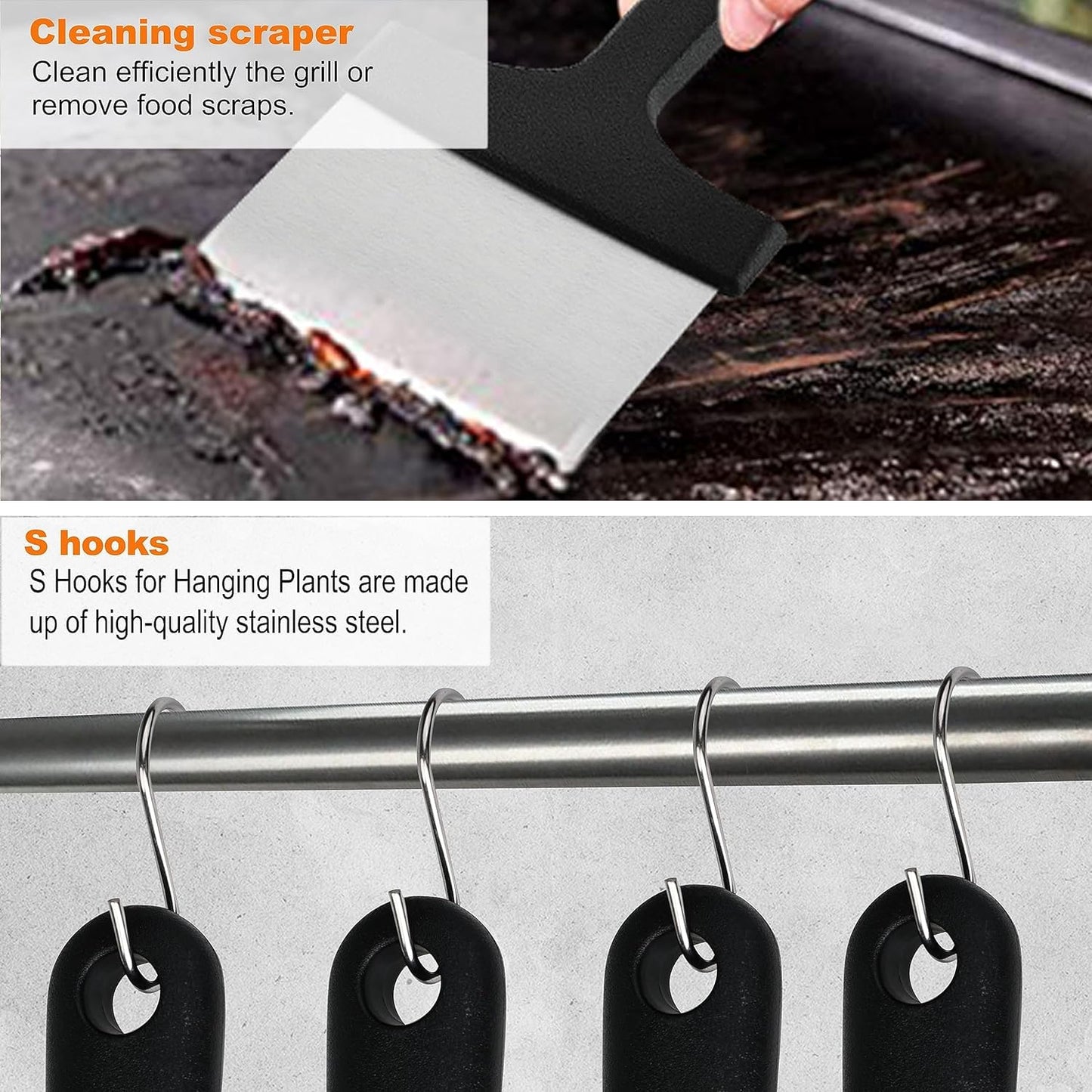 - Grilljoy 28-Piece Griddle Spatulas Kit with Cleaning Kit -