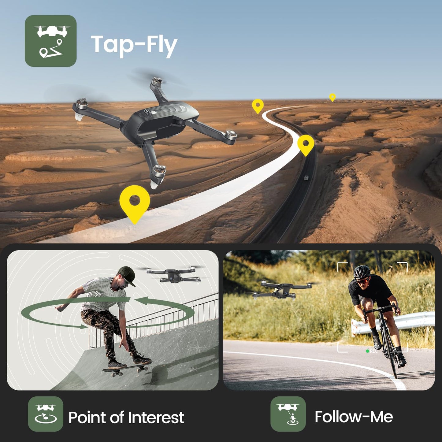 - Holy Stone HS175D Foldable Drone With 4K Camera | 46 Mins Long Flight -