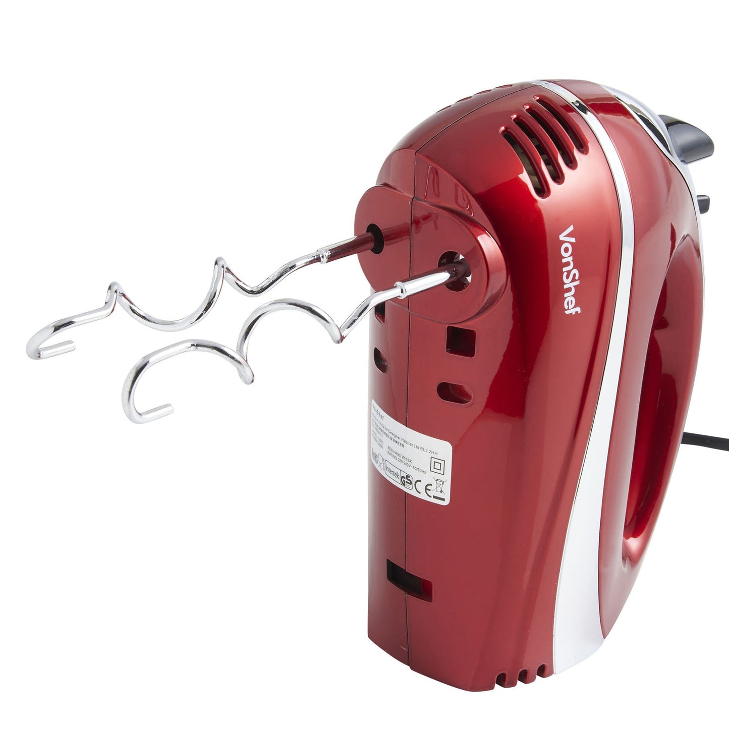 - VonShef Hand Mixer Electric Whisk – Food Mixer for Baking with 5 Speeds, 300W