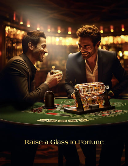 - Kollea Slot Whiskey Decanter Sets | 50.7 Oz Whiskey Decanter Set | 4 Glasses | Casino Style Decanter -