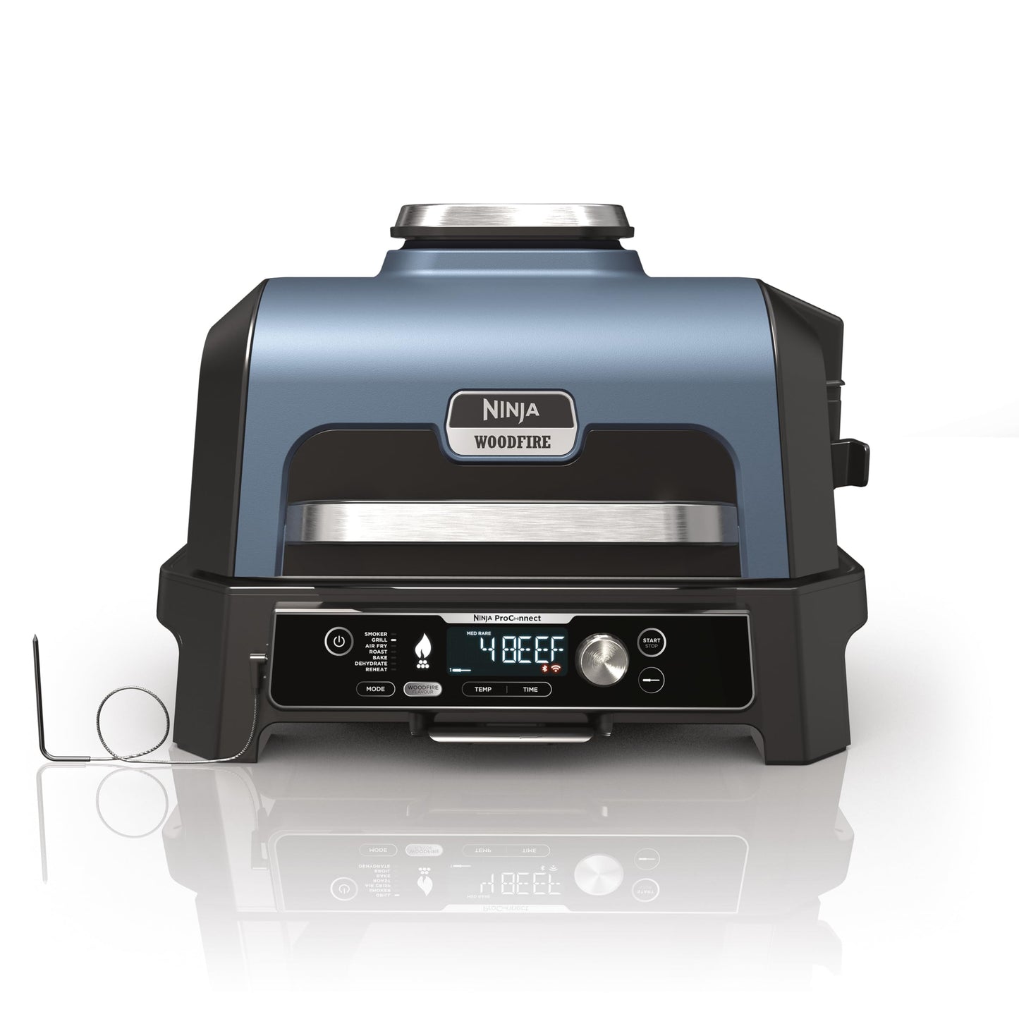- Ninja Woodfire Pro Connect XL Electric BBQ Grill and Smoker | App Control | Digital Probe -