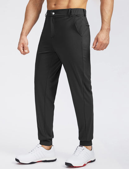 - Soothfeel | Men's Golf Joggers/Pants with 5 Pockets | Slim Fit & Stretch | Sweatpants | 01-black | Medium -