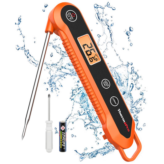 - ThermoPro TP03H Meat Thermometers | Foldable Food Temperature Probe | IPX6 Waterproof Food Thermometer -