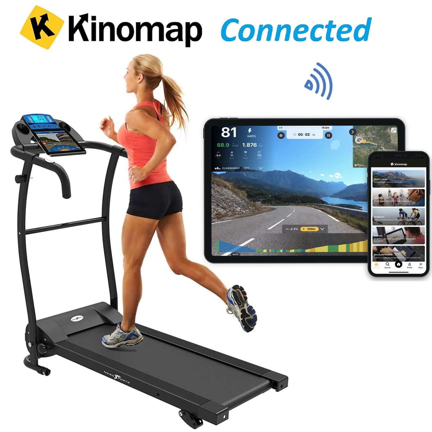 - Nero Sports | Electric Treadmill | Foldable Motorized -