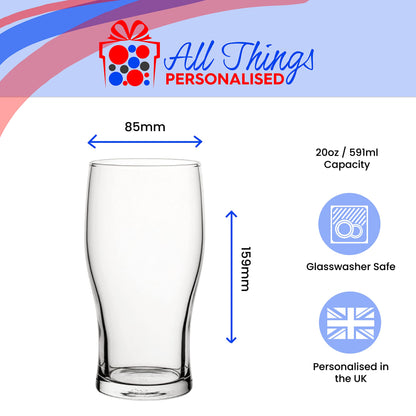 - Personalised Engraved Pint Glass -