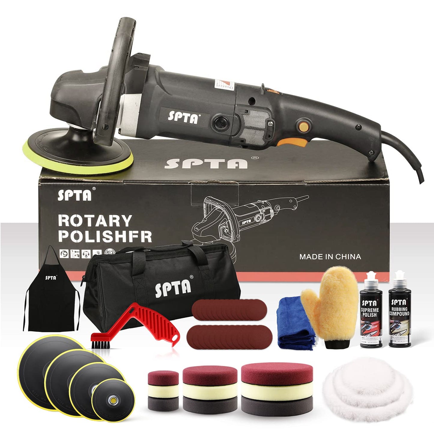 - Electric Car Polisher | SPTA 7 Inch 180mm Rotary Polisher | Car Polisher Electric Polisher -