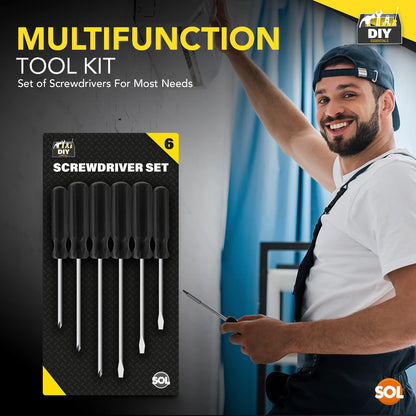 6pk Phillips Screwdriver Set | 3.4mm, 4.5mm Non-Slip Grip Screwdrivers, Electrical Screwdriver Sets, Electricians Screwdriver Set Electrician Tools, Philips Screwdriver, Screw Driver Set