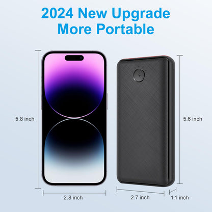 - Power Bank 27000mAh Powerbank | Fast Charging 22.5W QC 3.0 Portable Charger | Outputs Inputs Flashlight USB C Battery Pack -