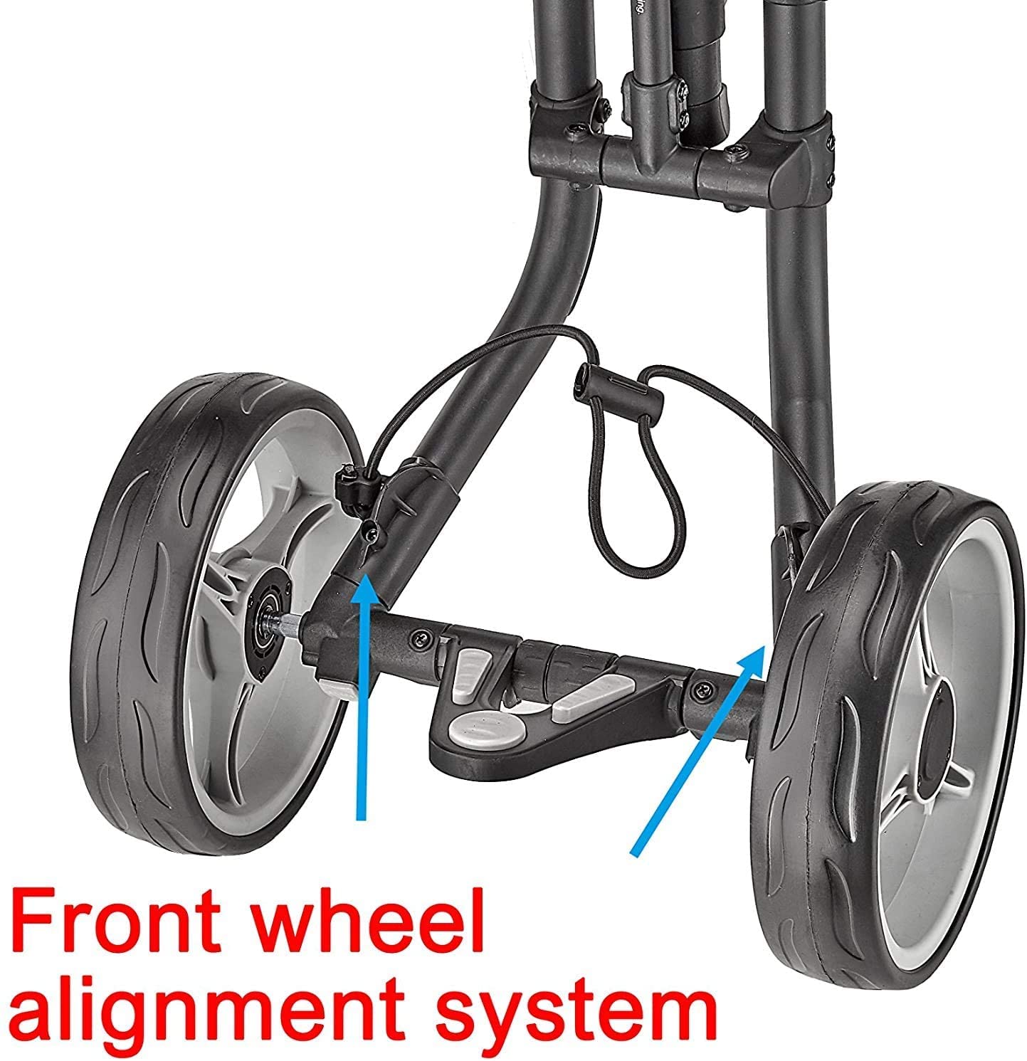 Caddytek 4 Wheel Golf Push Cart - Compact, Lightweight, Close Folding Push Pull Caddy Cart Trolley - Explorer V8, lime, one size