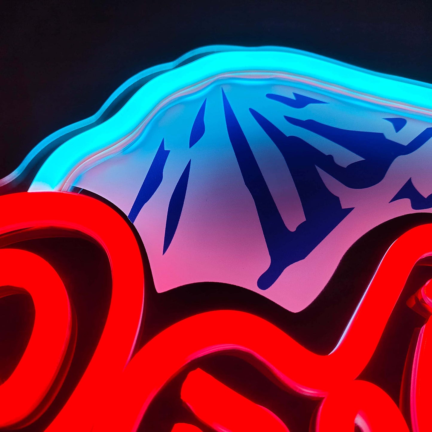 Beer Neon Sign LED Neon Beer Bar Signs for Man Cave Decor Beer Logo Sign with Mountain Pattern Printing Chill Mountain Home Bar Sign (Beer Logo)