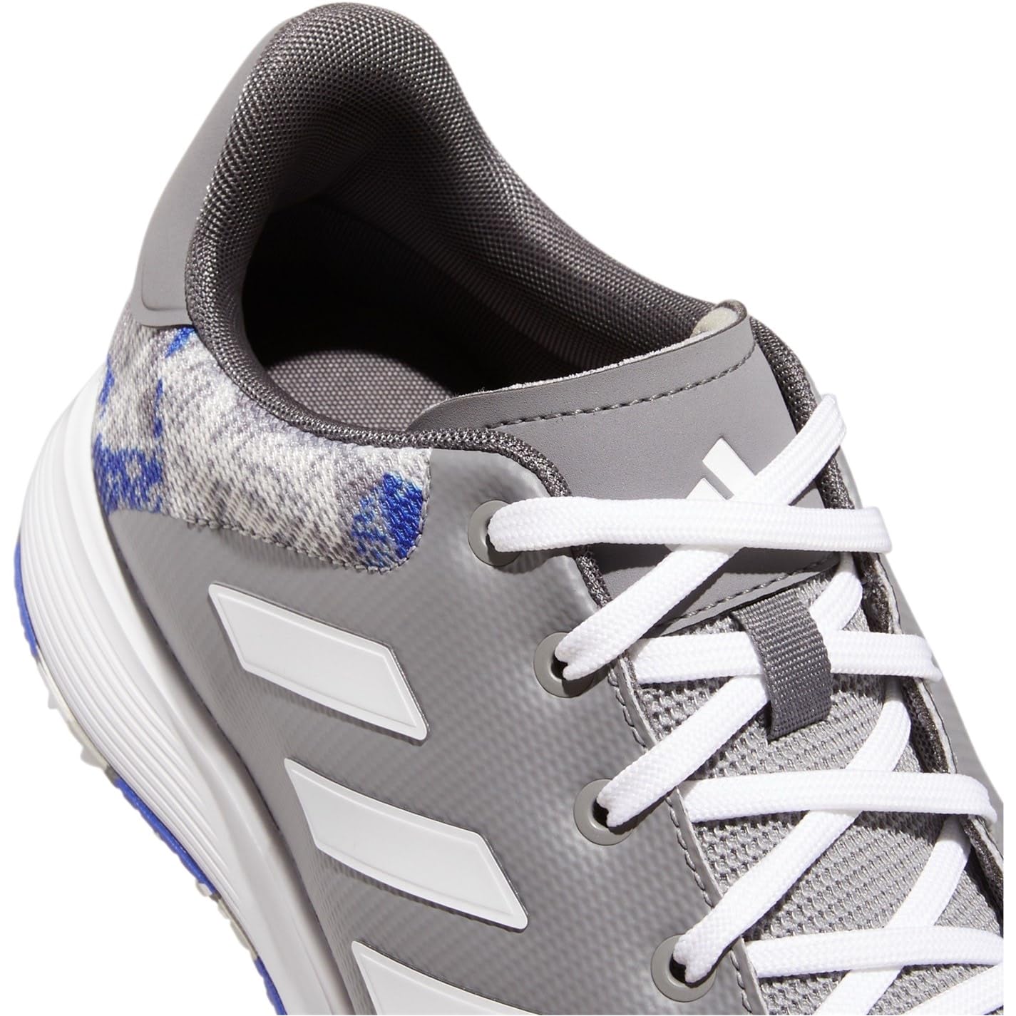 adidas Mens S2G 23 Spiked Golf Shoes Grey3/White/Lucid Blue 10 (44.7)
