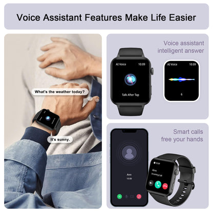 - IOWODO Smart Watch for Men Women (Answer/Make Calls) | Voice Assistant | 1.85" Fitness Watch with SpO2 Heart Rate Sleep Monitor -