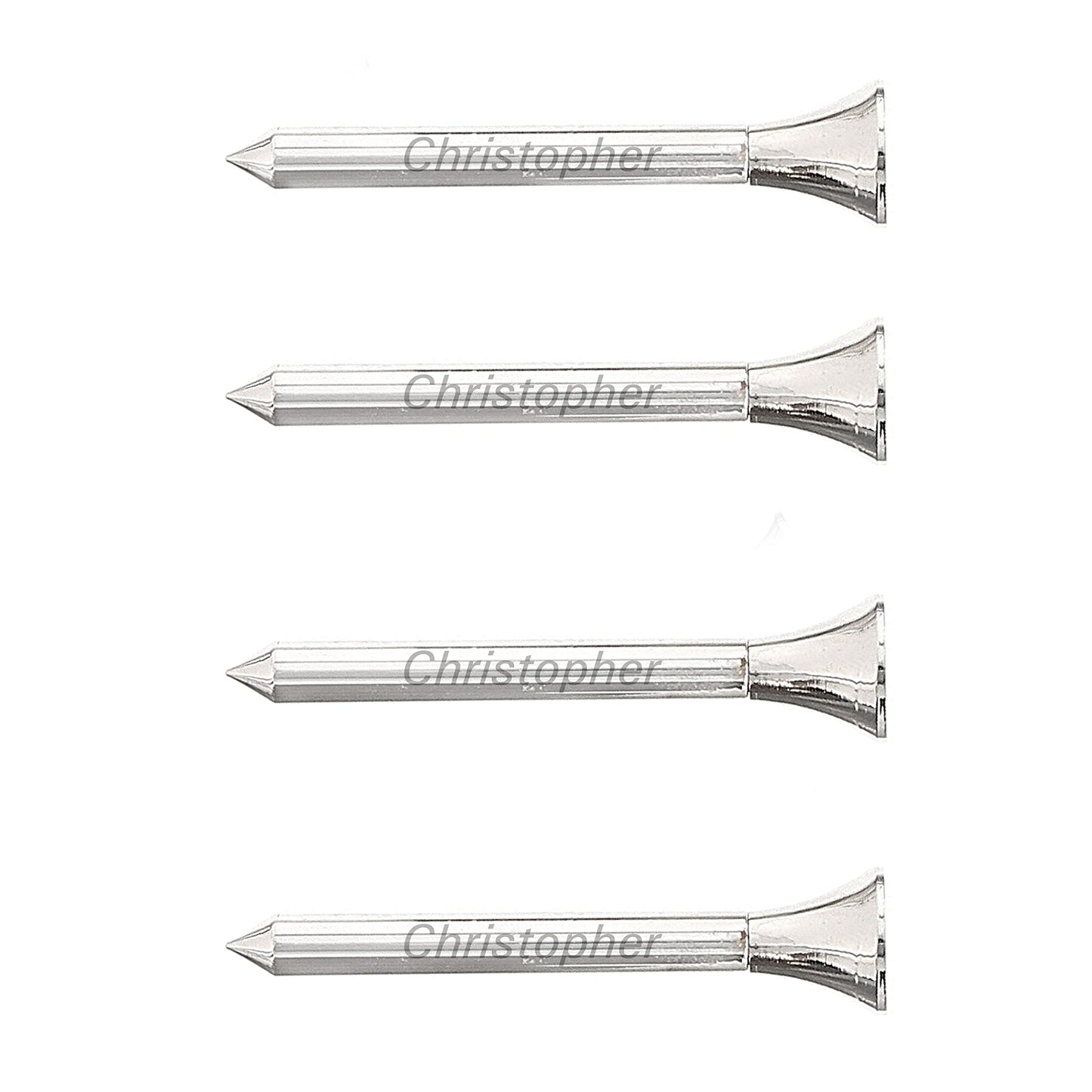 Custom Personalised Pack of 4 Golf Tees. Laser Engraved Great for Golfers.