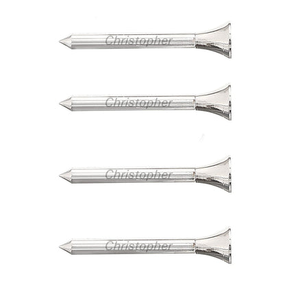 Custom Personalised Pack of 4 Golf Tees. Laser Engraved Great for Golfers.