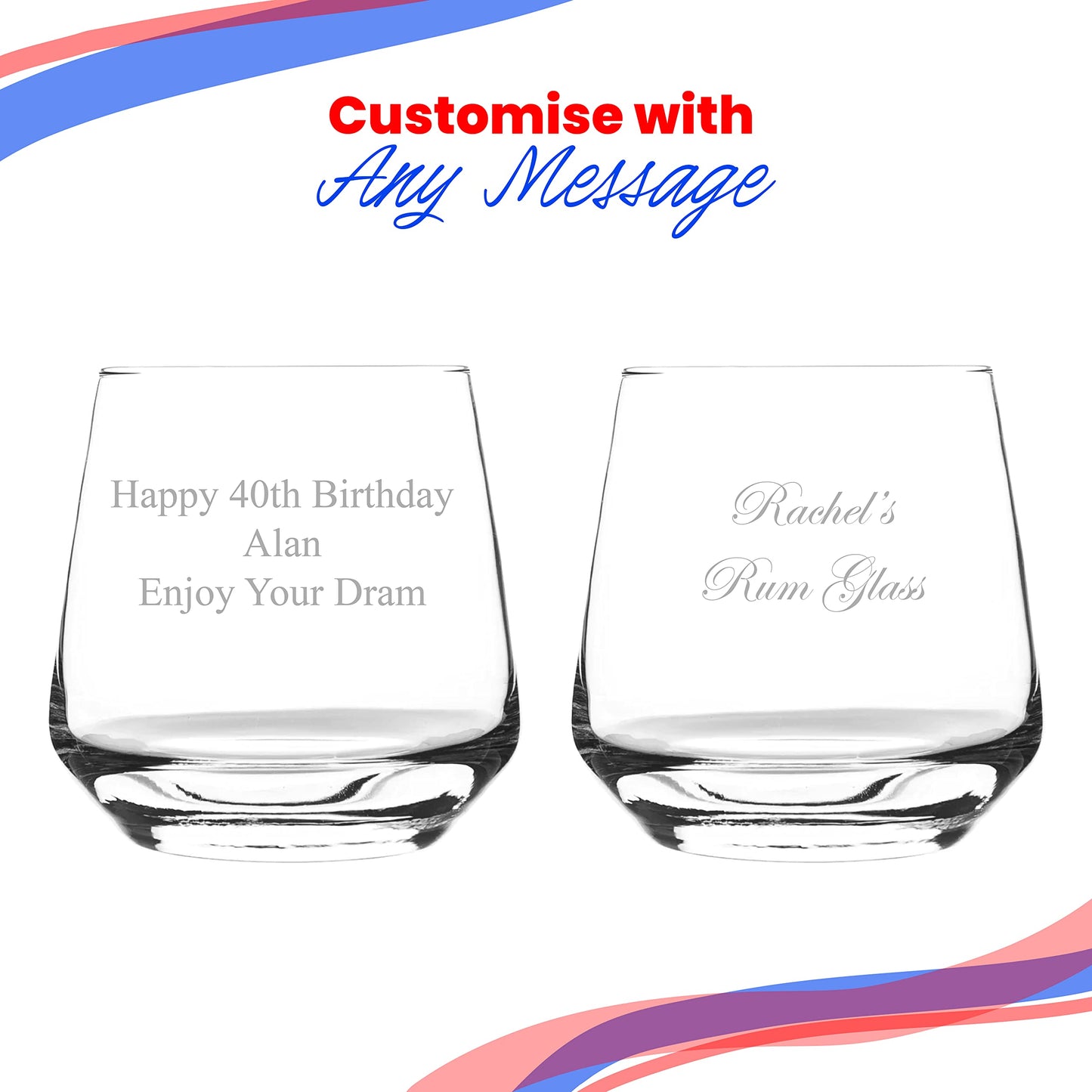 - Personalised Engraved 345ml Tallo Whiskey Glass -