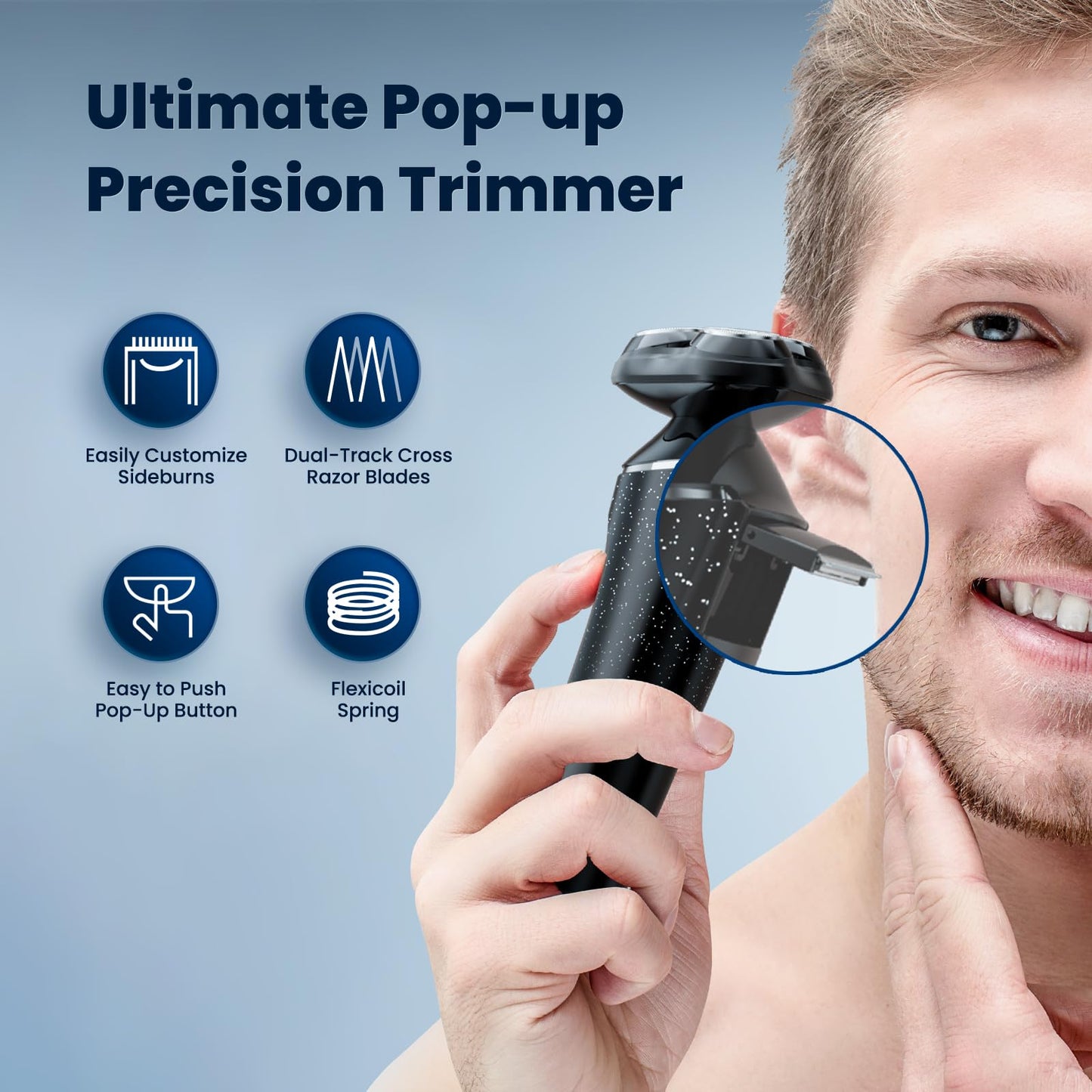 - Electric Razor for Men | Wet & Dry Cordless Rotary Shavers | LCD Display -