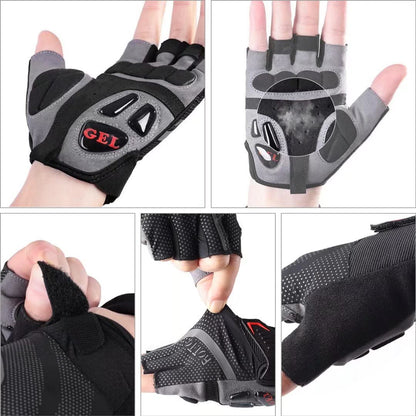 - ROTTO Cycling Gloves | Fingerless Bike Gloves | Mountain Bike | Road Bike | Padded Gel -