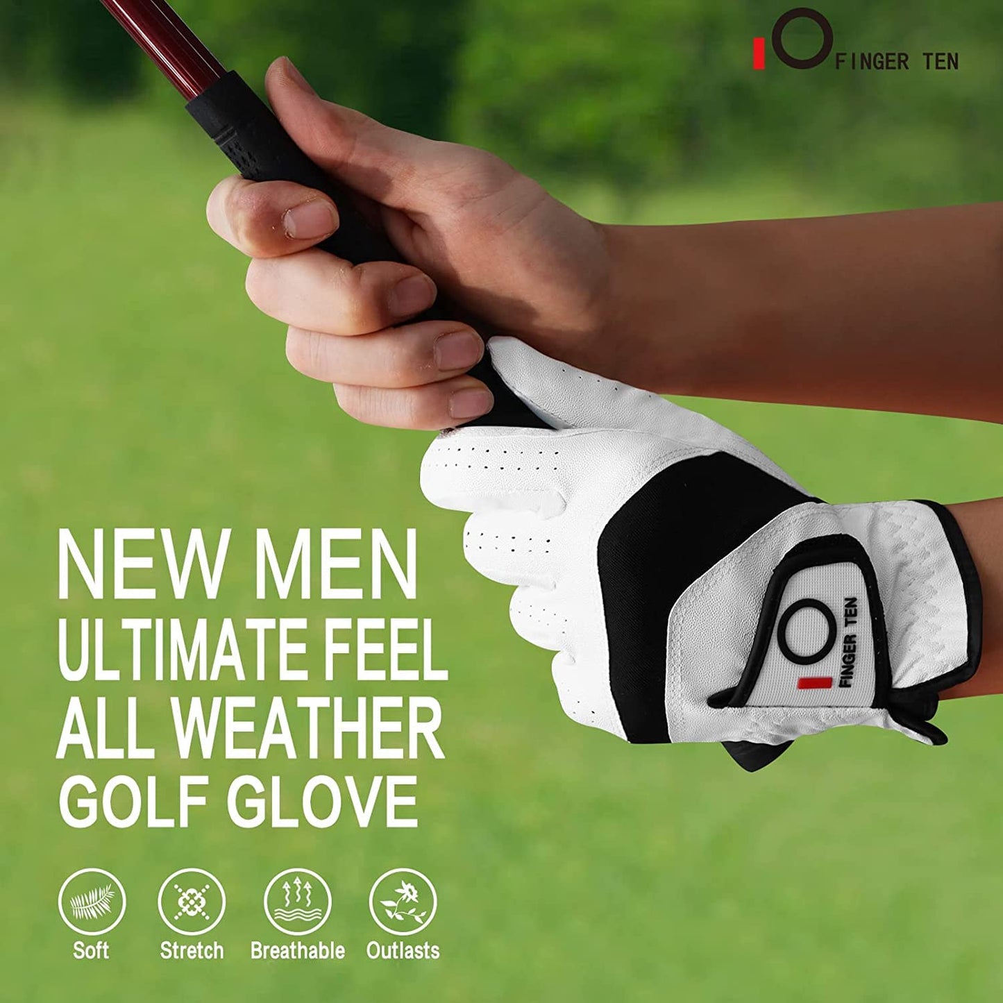- FINGER TEN Golf Gloves Men | Left Hand -