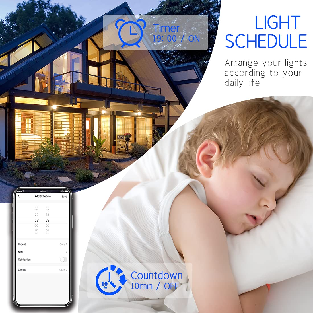 CNBINGO WiFi Smart Light Switch Work with Alexa, Google Assistant, Multi-Way Control by Smart Life App, Single Touch Light Switch, Black Glass Panel, LED Backlight, 1-Gang, Neutral Wire Required