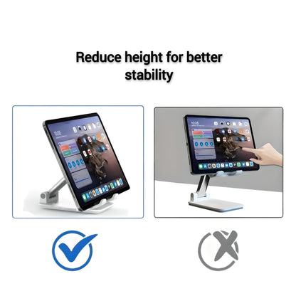 Betron Universal Phone Stand, Height Adjustable Holder, Foldable Cradle Dock Compatible with iPhone, Samsung Galaxy, and Other Smartphones