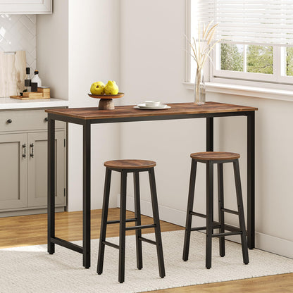 - HOOBRO Bar Stools Set of 2 | Kitchen Stools | Breakfast Bar Stools | Industrial Bar Chairs -